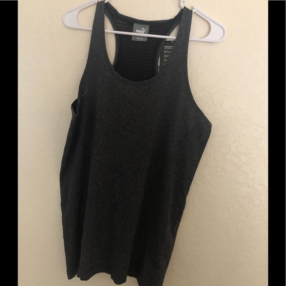 NWT Puma womens size XL active top dark gray